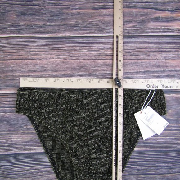 Good American NEW 2XL/3XL Black Metallic Always Fits Cheeky Swimsuit Bottom 5/6 - Picture 4 of 8